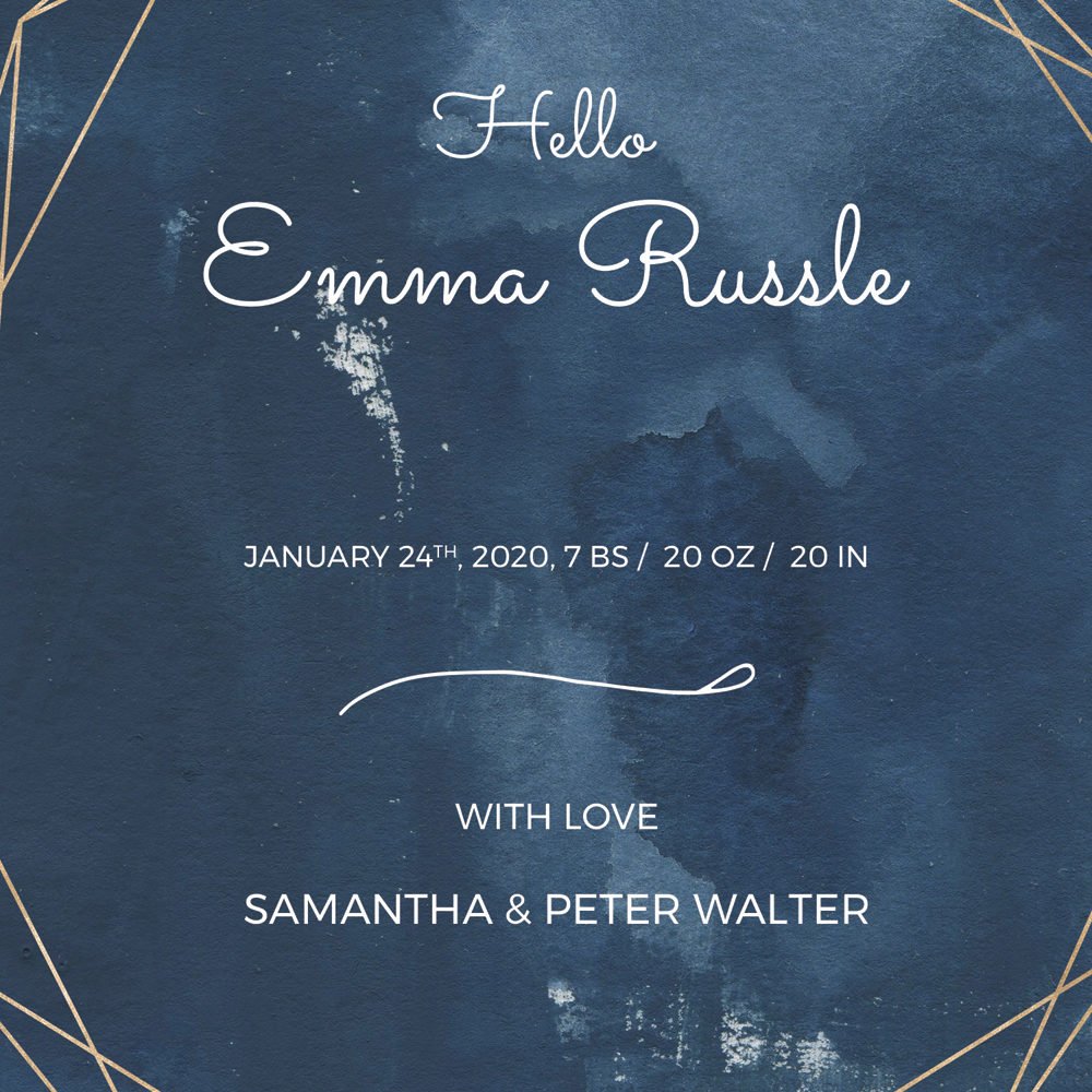 Birth Announcement Card