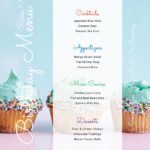 Birthday Dinner Menu Template