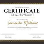 Certificate of Achievement