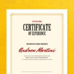 Certificate of Experience