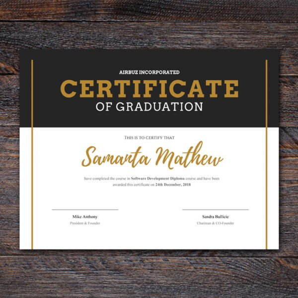 Certificate of Graduation