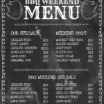 Chalk Board Style Menu