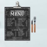 Chalk Board Style Menu