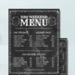 Chalk Board Style Menu