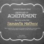 Chalkboard Style Certificate
