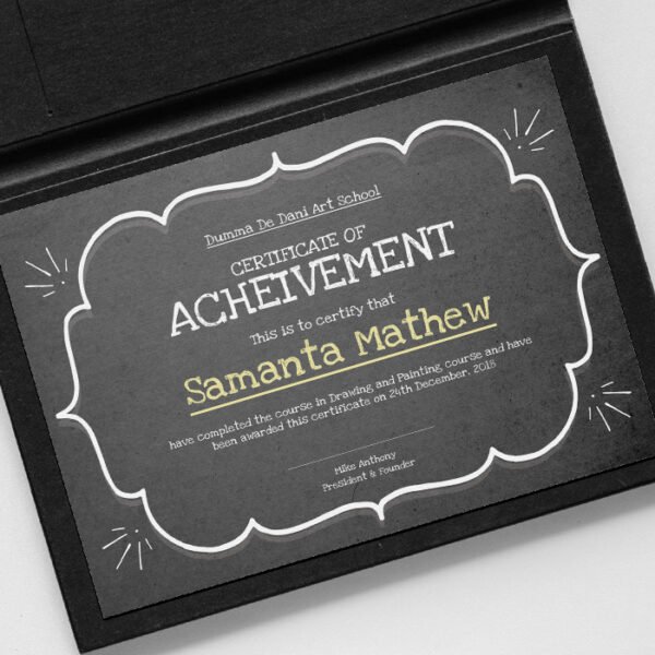 Chalkboard Style Certificate