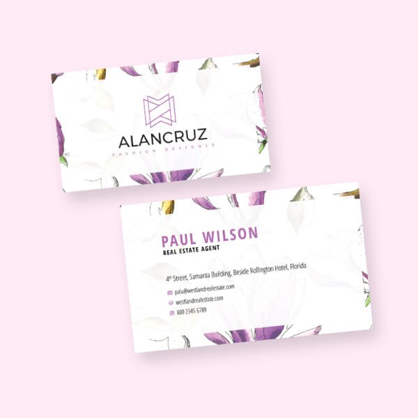 Floral Background Business Card_mockup2 Floral Background Business Card