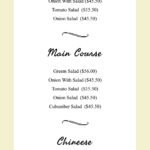 Floral Menu Template