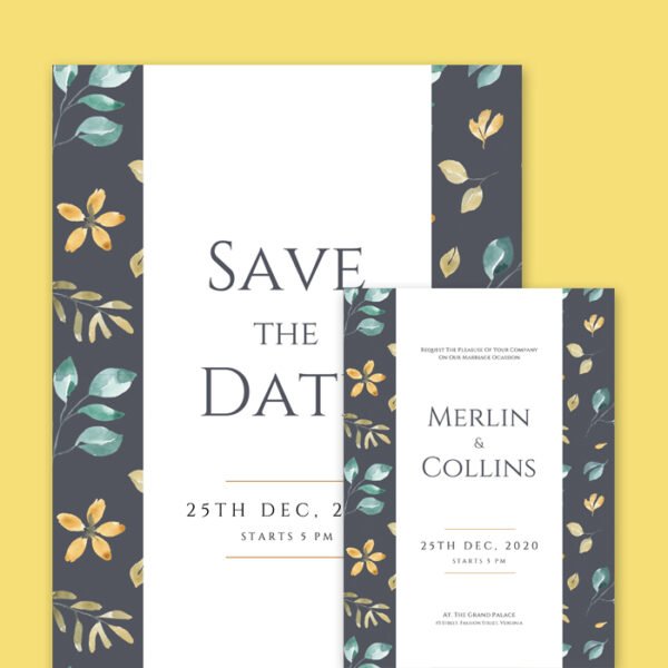 Floral Wedding Card