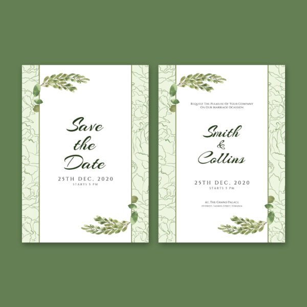 Floral Wedding Invitation Card