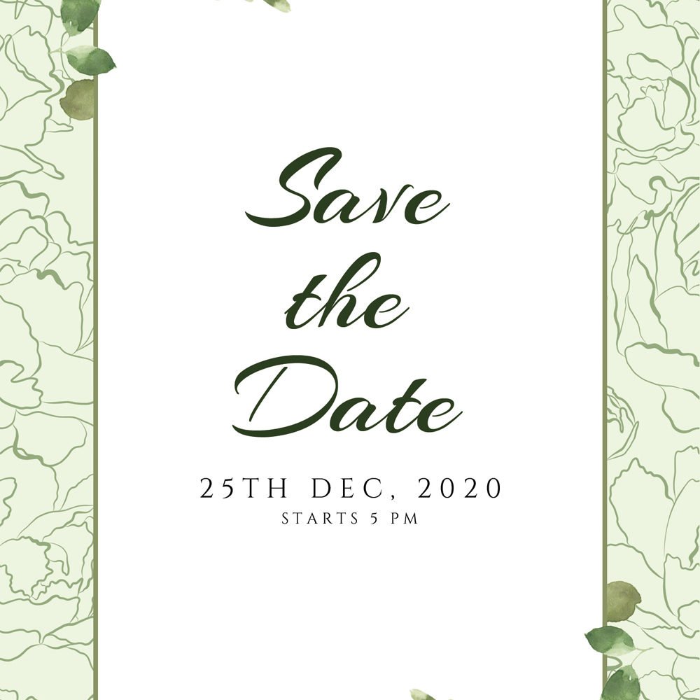 Floral Wedding Invitation Card