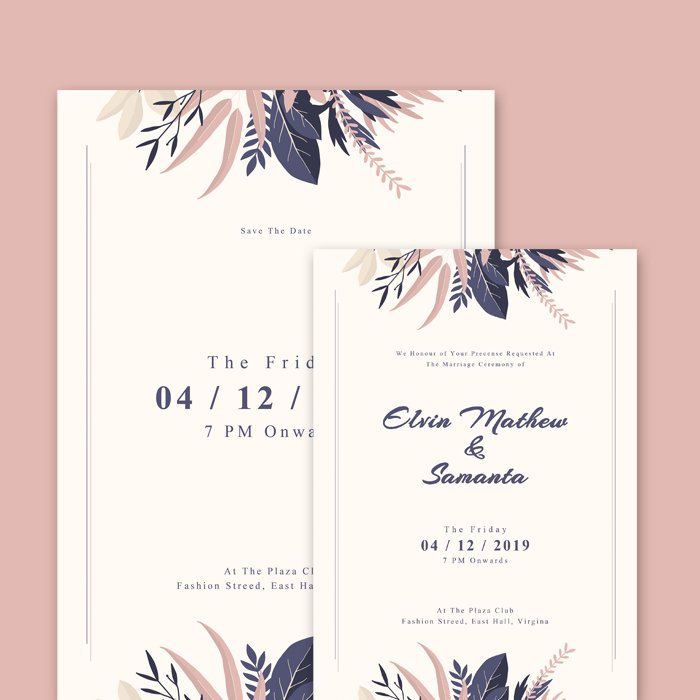 Floral Wedding Invitation