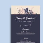 Floral Wedding Menu