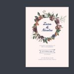Floral Wedding Card