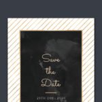 Golden Border Wedding Invitation