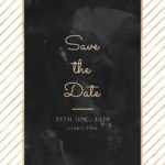 Golden Border Wedding Invitation