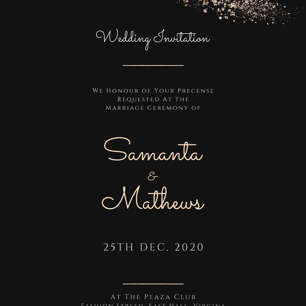 Gold Dust Wedding Invitation
