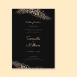 Gold Dust Wedding Invitation