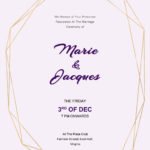 Gold Lines Wedding Invitation