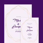 Gold Lines Wedding Invitation