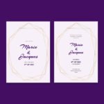 Gold Lines Wedding Invitation
