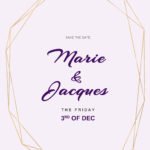 Gold Lines Wedding Invitation