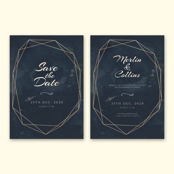 Gold Wedding Invitation