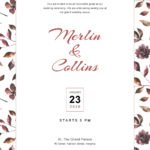 Leaf Background Wedding Invitation