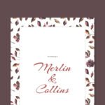 Leaf Background Wedding Invitation