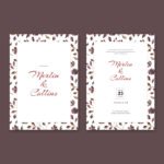 Leaf Background Wedding Invitation
