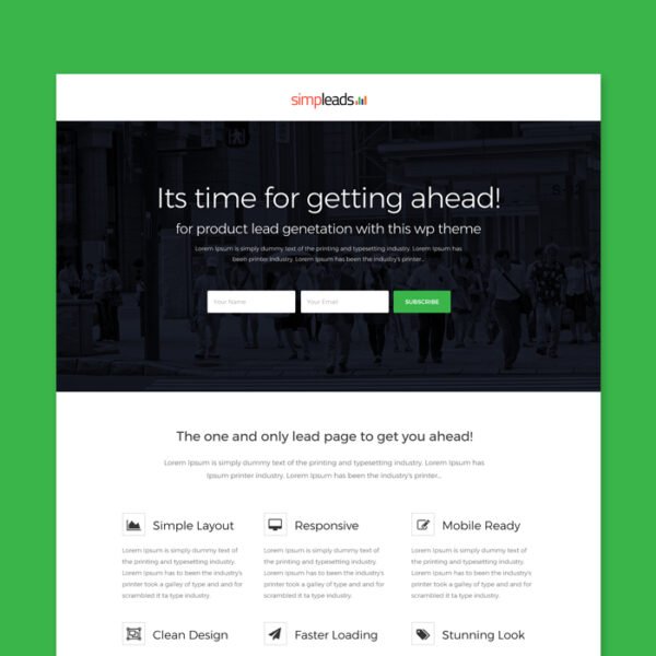One Page Landingpage Template