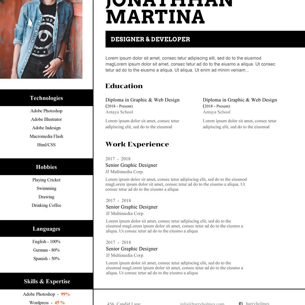 One Page Resume