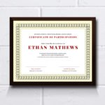 Participation Certificate