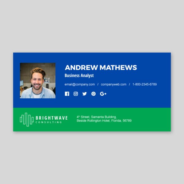 Photo Email Signature Template