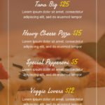 Pizza Menu Template