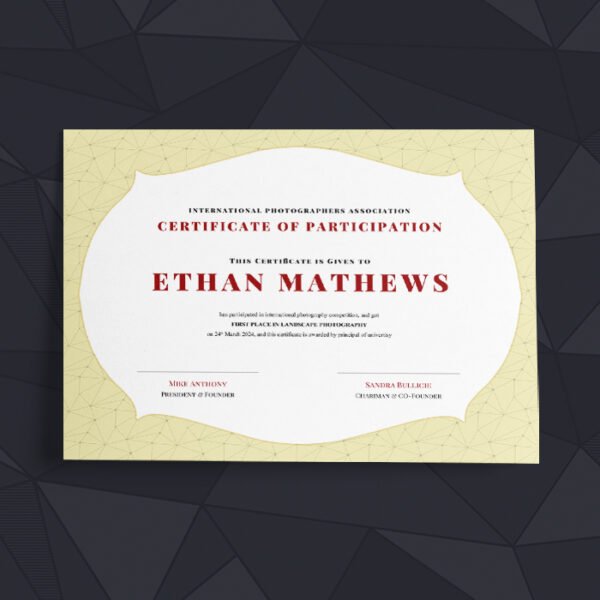 Sample Certificate Template
