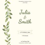Simple Floral Wedding Card