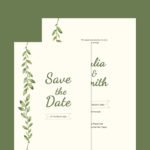 Simple Floral Wedding Card