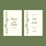 Simple Floral Wedding Card