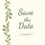 Simple Floral Wedding Card