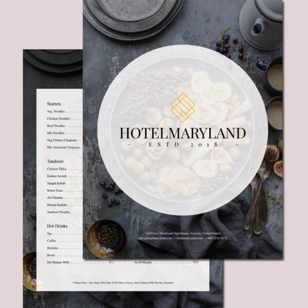 Simple Menu Card_mockup Simple Menu Card