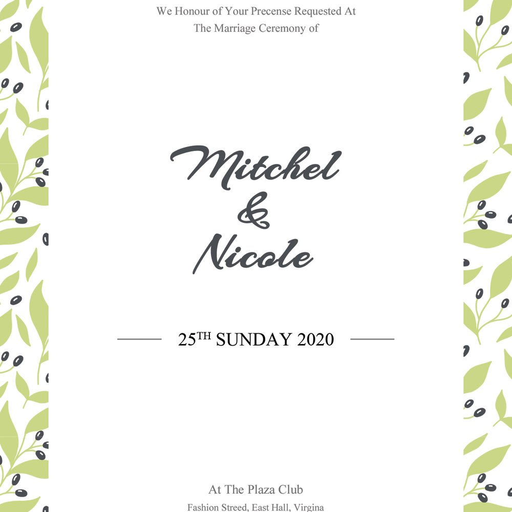 Simple Wedding Card