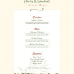Simple Wedding Menu Template