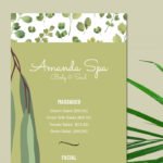 Spa Menu Template