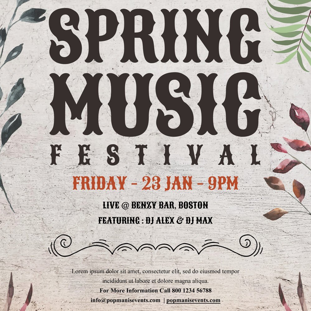 Spring Music Festival Flyer