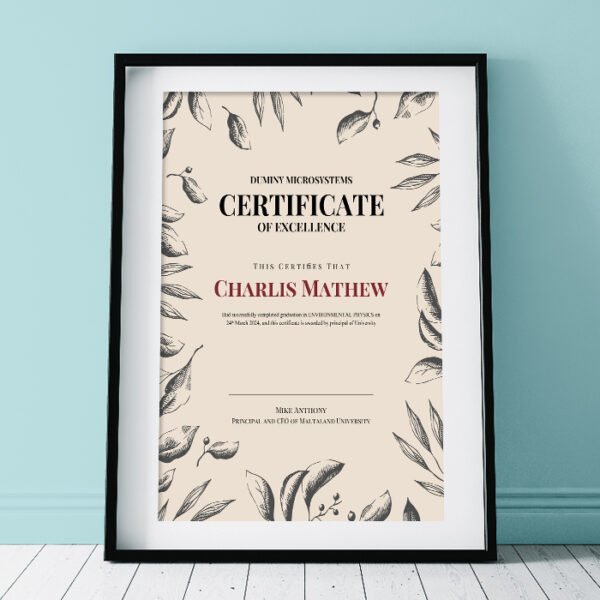 Vintage Certificate Template