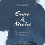 Water Color Background Wedding Card