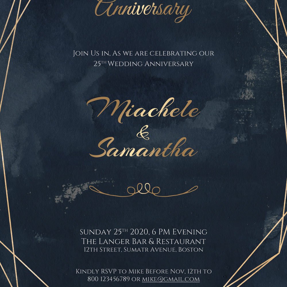 Wedding Anniversary Invitation