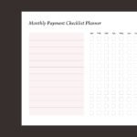 Monthly Payment Checklist Planner