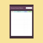 Personal Finance Tracking Planner